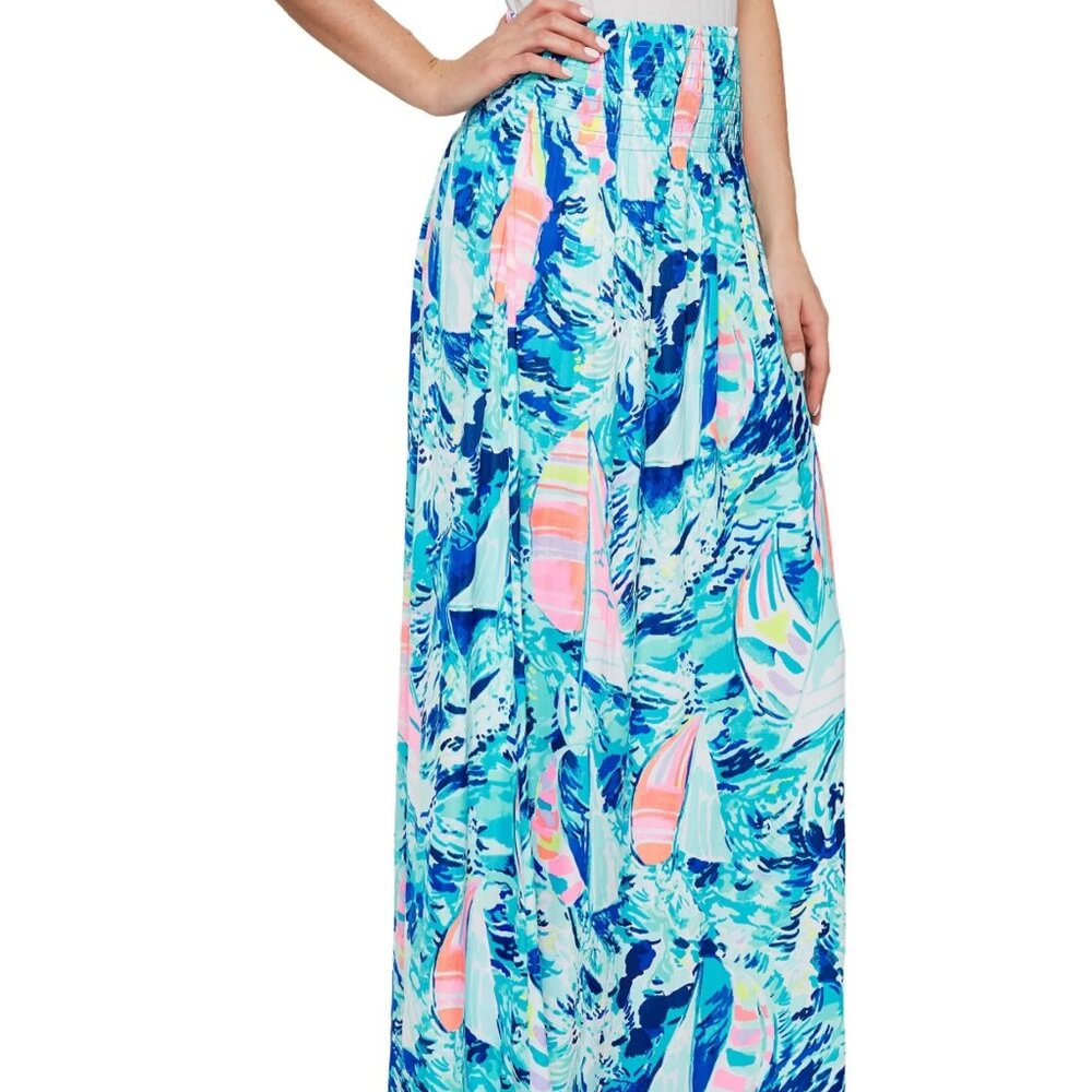 NEW! Lilly Pulitzer Hey Bay Bay Bodhi Maxi‎ Skirt S NAUTICAL PREPPY RESORTWEAR